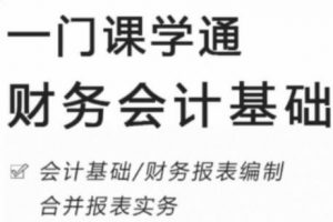 《一门课学通财务会计基础》提升财务会计处理能力